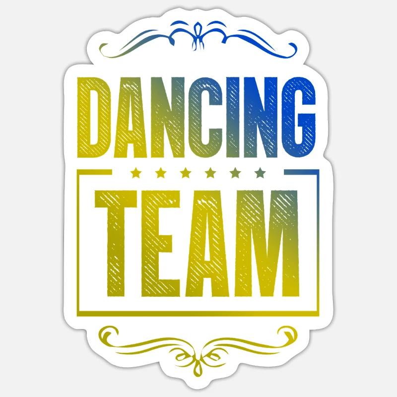 Dancing Crew - Sticker Größe S (10 x 10 cm) - Mattweiß