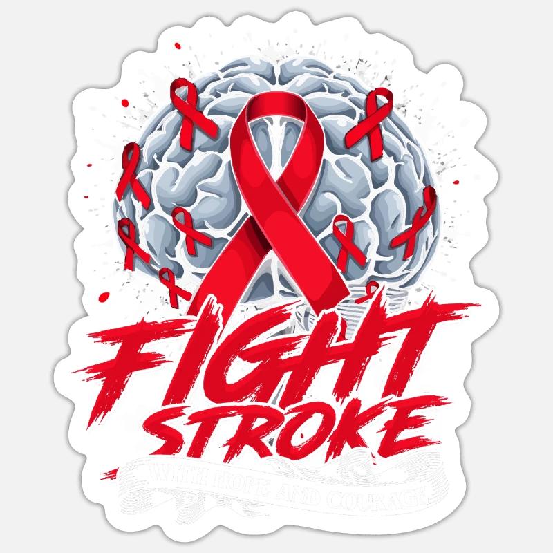 Schlaganfall Erholung Sticker Größe S (10 x 10 cm)