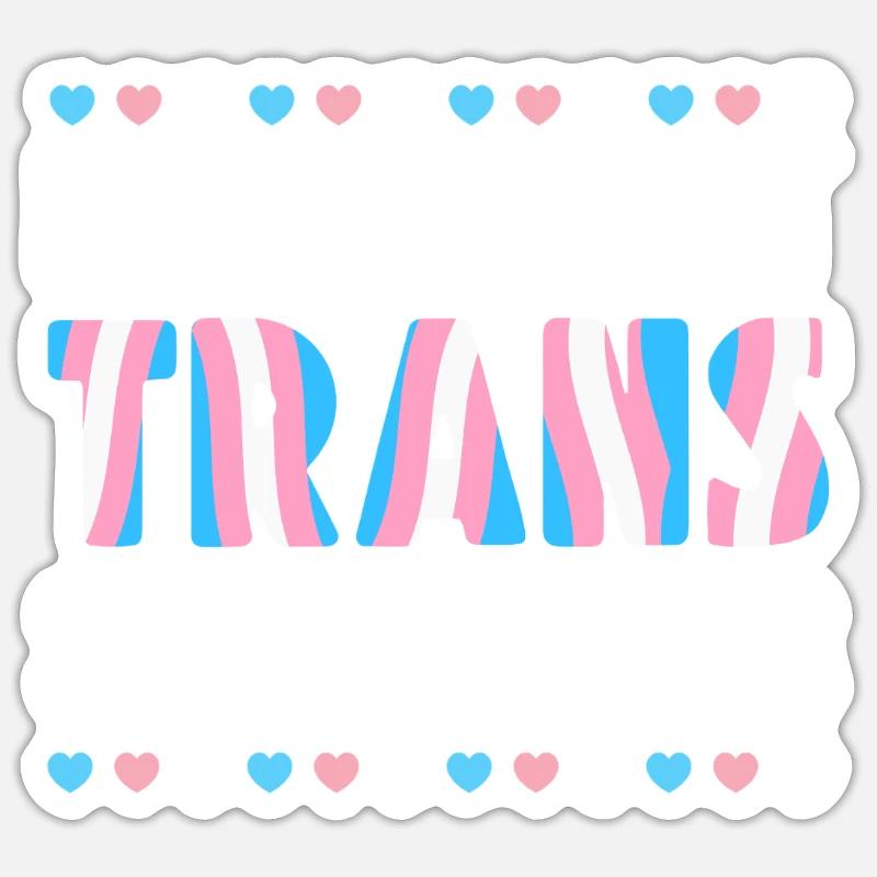 Transgender Trans LGBT Pride - Sticker Größe S (10 x 10 cm) - Mattweiß