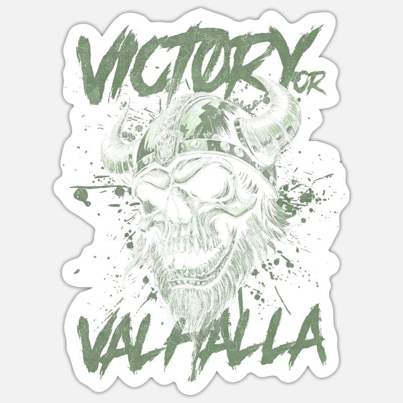 Nordischer Wikingersieg oder Walhalla Sticker Größe S (10 x 10 cm)