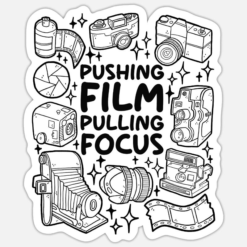 Pushing Film – Pulling Focus Sticker size S (10 x 10 cm)