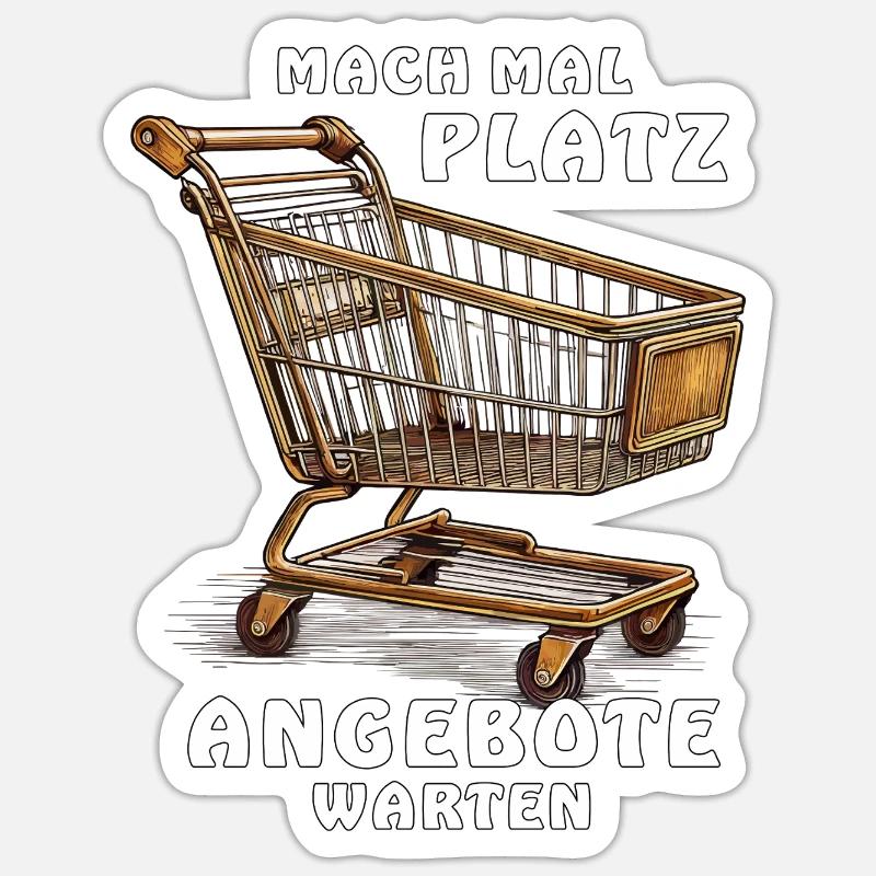 PANIER D’ACHAT MAKE WAY - Sticker taille S (10 x 10 cm) - blanc mat