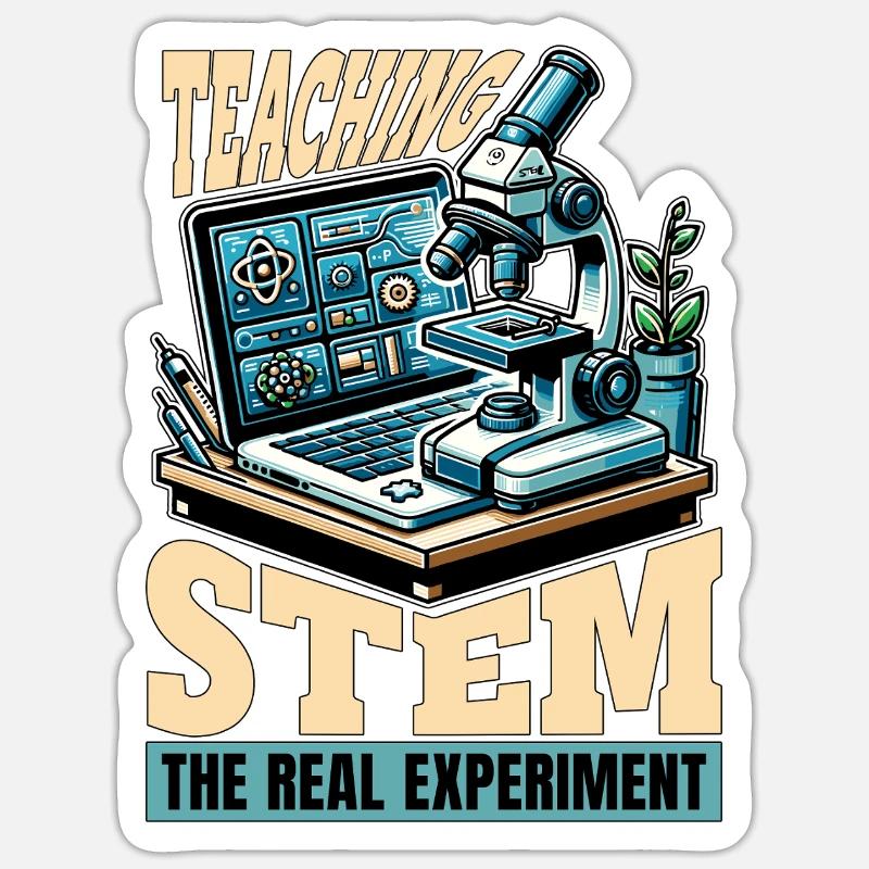 STEM Teacher Teaching STEM The Real Data Analysis Sticker Größe S (10 x 10 cm)