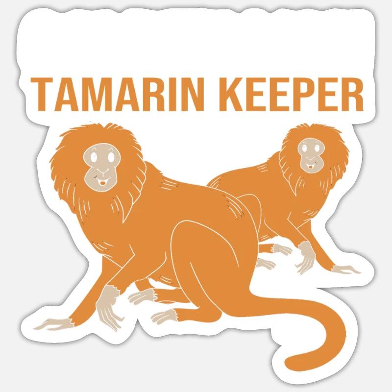 Tamarin Monkey Monkey Monkey Monkey Face Sticker size S (10 x 10 cm)