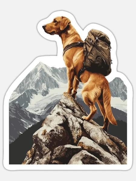 Hund - Sticker Größe S (10 x 10 cm) - Mattweiß