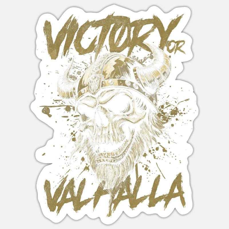 Nordischer Wikingersieg oder Walhalla Sticker Größe S (10 x 10 cm)