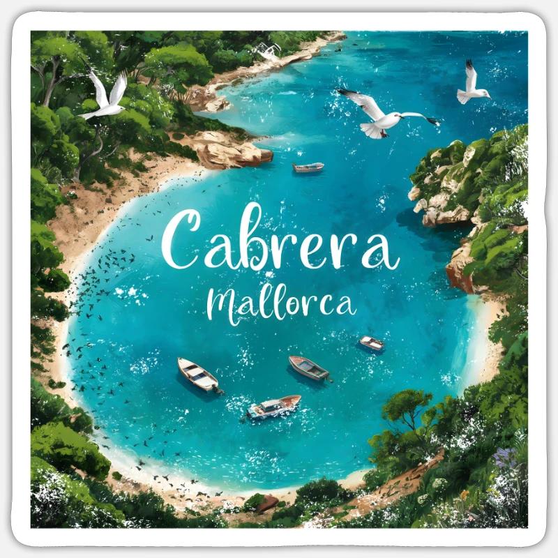 Cabrera Mallorca Sticker taille S (10 x 10 cm)