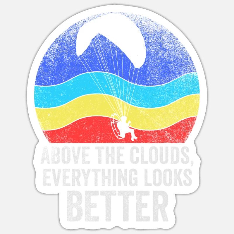 Above The Clouds Paramotor Enthusiast Sticker size S (10 x 10 cm)
