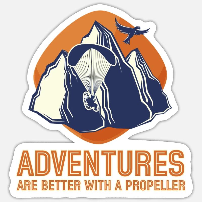 Abenteuer sind besser mit einem Propeller Sticker Größe S (10 x 10 cm)