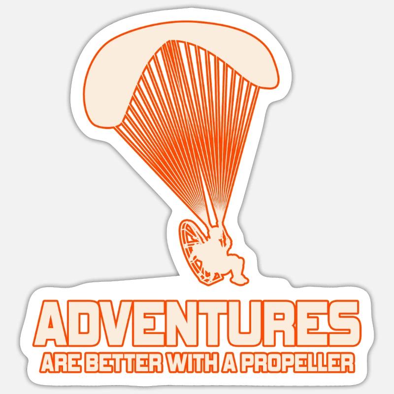 Abenteuer sind besser mit einem Propeller Sticker Größe S (10 x 10 cm)