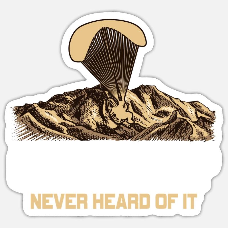 Mème hilarant de gravité de paramoteur Sticker taille S (10 x 10 cm)