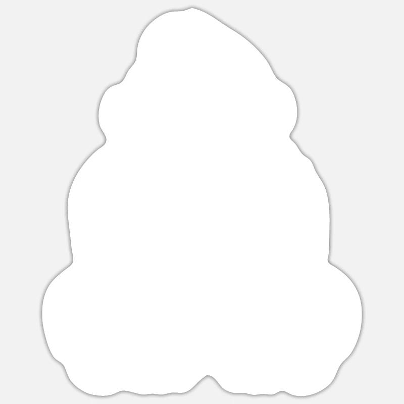Gorille - Sticker taille S (10 x 10 cm) - blanc mat