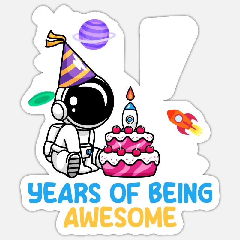 7 ans d’aventure spatiale Sticker taille S (10 x 10 cm)