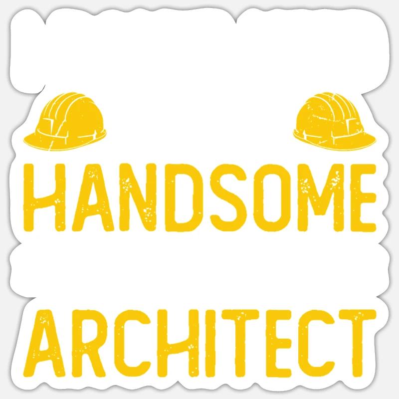 Architecte - Sticker taille S (10 x 10 cm) - blanc mat