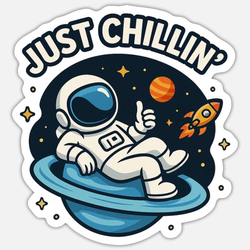 Just Chillin - Sticker size S (10 x 10 cm) - white matte