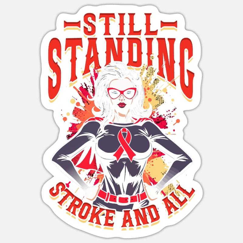 Schlaganfall Erholung Sticker Größe S (10 x 10 cm)