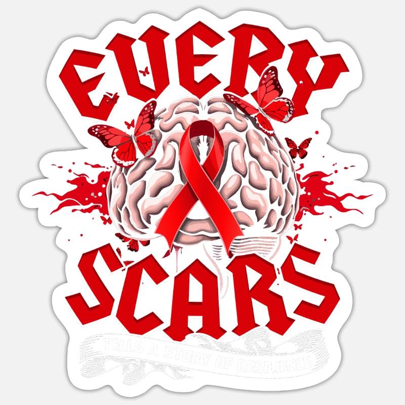 Schlaganfall Erholung Sticker Größe S (10 x 10 cm)