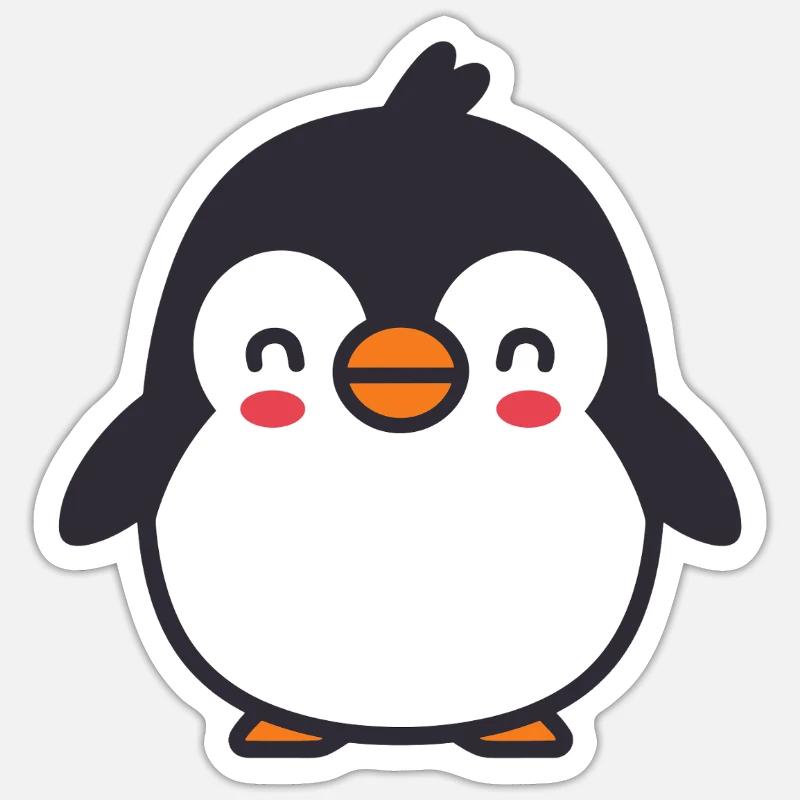penguin - Sticker size S (10 x 10 cm) - white matte