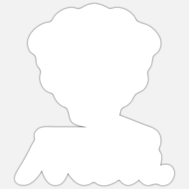 mouton - Sticker taille S (10 x 10 cm) - blanc mat