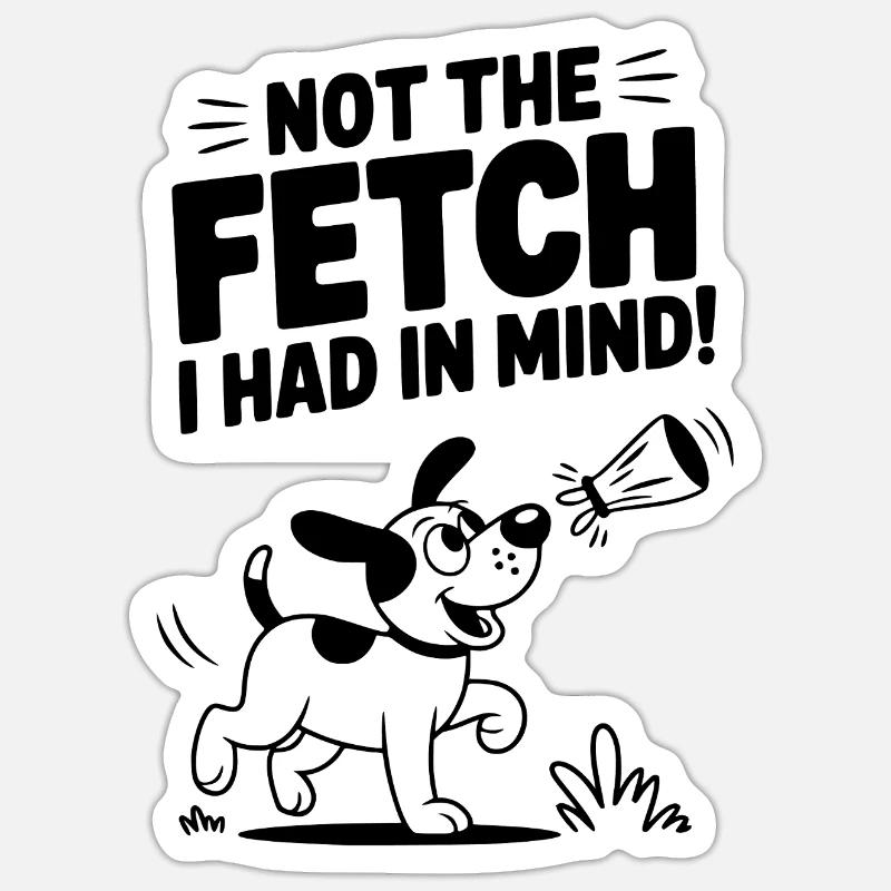 Fetching sticks with plastic bag Sticker size S (10 x 10 cm)