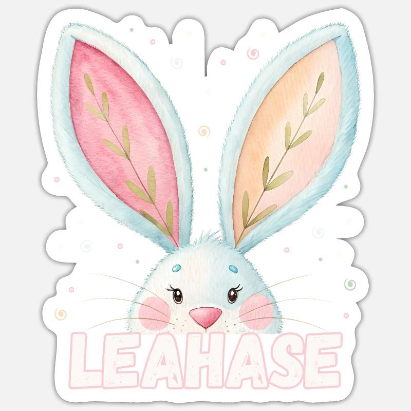 Nom Lea Rabbit Lea Rabbit Nom de l’animal Sticker taille S (10 x 10 cm)