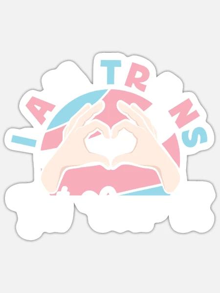 Transgender Trans LGBT Pride - Sticker Größe S (10 x 10 cm) - Mattweiß
