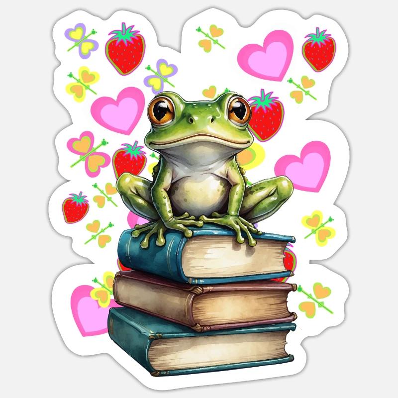 Frog Frogs Toad - Sticker size S (10 x 10 cm) - white matte