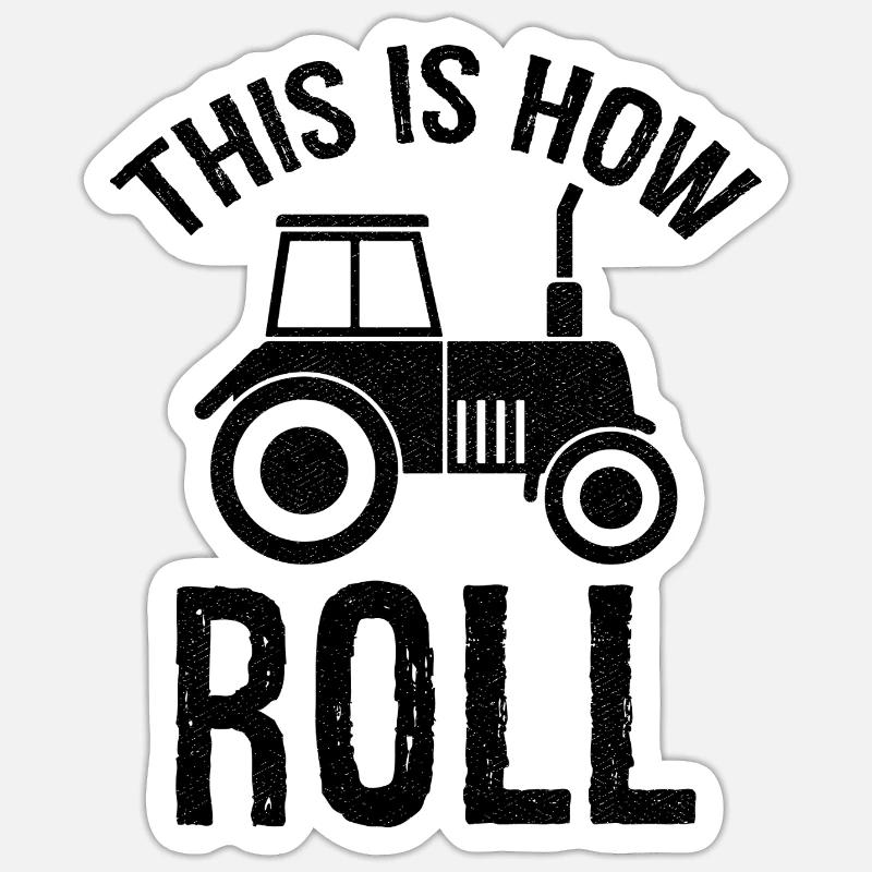 this is how roll - Sticker size S (10 x 10 cm) - white matte