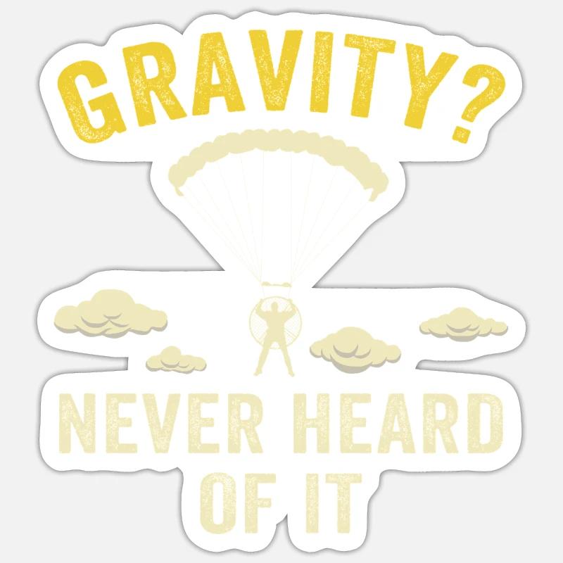Mème hilarant de gravité de paramoteur Sticker taille S (10 x 10 cm)