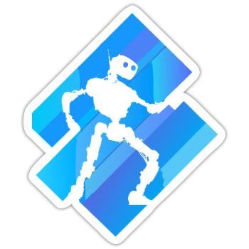 Robot Robotics Machine - Sticker size S (10 x 10 cm) - white matte - Front
