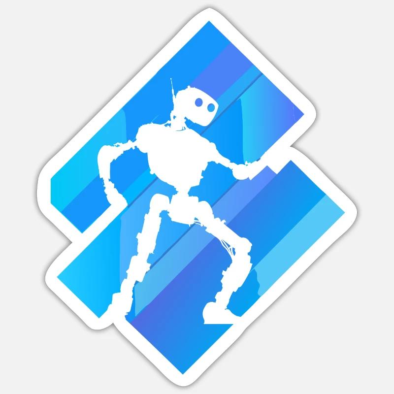 Robot Robotique Machine Sticker taille S (10 x 10 cm)