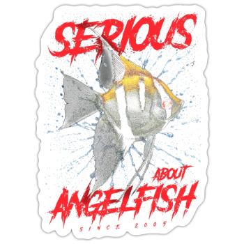 Ernsthaft in Sachen Diskusfisch seit 2005 - Sticker Größe S (10 x 10 cm) - Mattweiß - Vorne