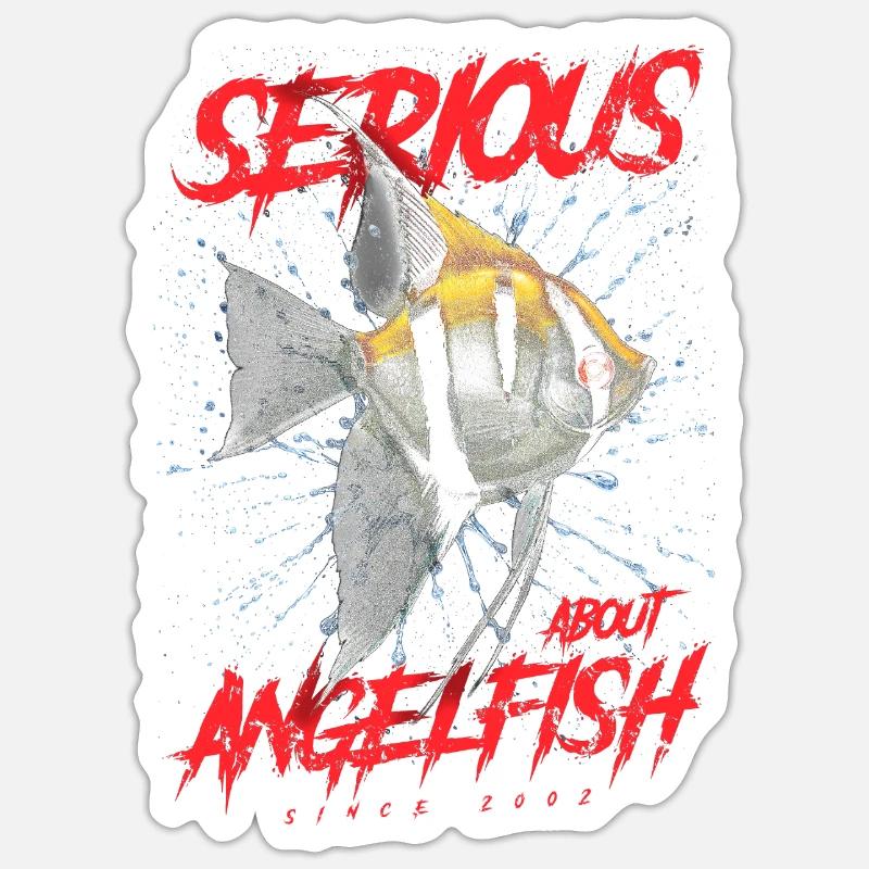 Seit 2002 ernsthaft im Diskusfisch - Sticker Größe S (10 x 10 cm) - Mattweiß