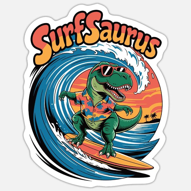 Surfsaure - Sticker taille S (10 x 10 cm) - blanc mat