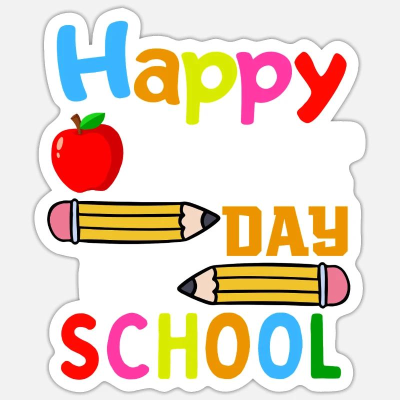 Erster Schultag Schulstart Einschulung - Sticker Größe S (10 x 10 cm) - Mattweiß