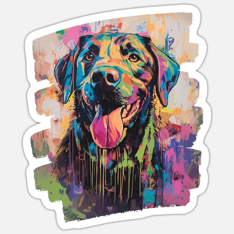 Labrador - Sticker size S (10 x 10 cm) - white matte