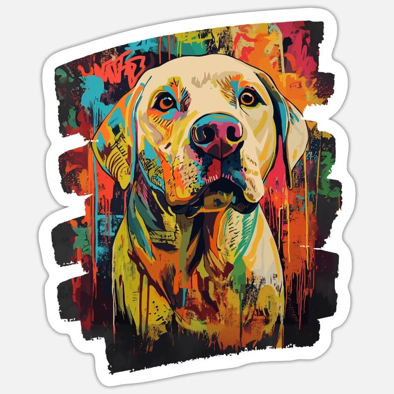 Labrador - Sticker size S (10 x 10 cm) - white matte