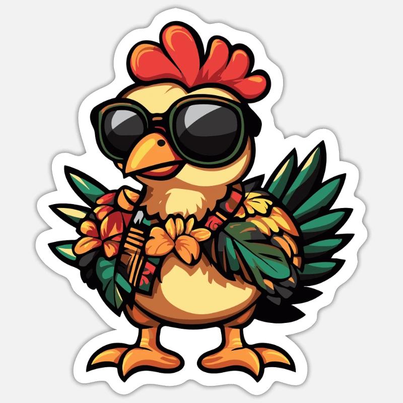 Turkey Comic Cool Summer - Sticker size S (10 x 10 cm) - white matte