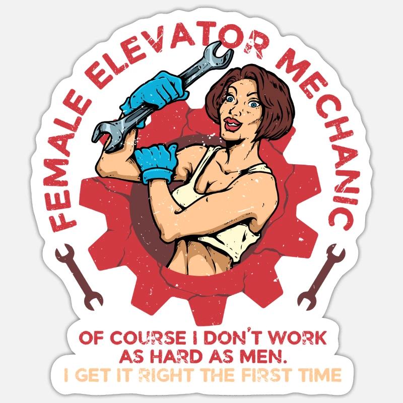 Elevator mechanic Elevator fitter Sticker size S (10 x 10 cm)