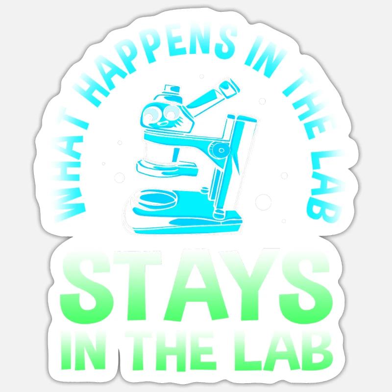 Laboratory Bio Chemistry Microscope Laboratory Sticker size S (10 x 10 cm)