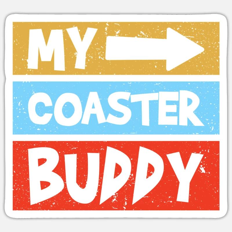 Coaster Buddy Amusement Park Roller Coaster Sticker size S (10 x 10 cm)