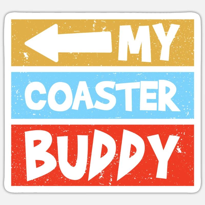 Coaster Buddy Amusement Park Roller Coaster Sticker size S (10 x 10 cm)