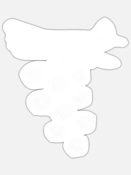 Akkordeonspieler Akkordeon - Sticker Größe S (10 x 10 cm) - Mattweiß