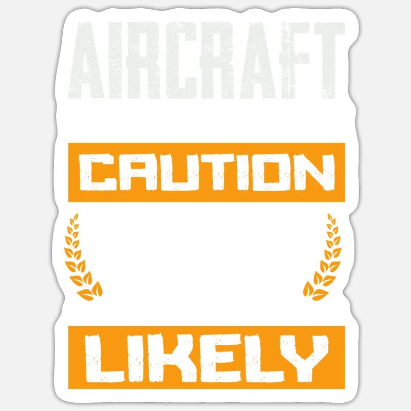 Aircraft Maintenance Caution Flying Tools Likely - Sticker Größe S (10 x 10 cm) - Mattweiß