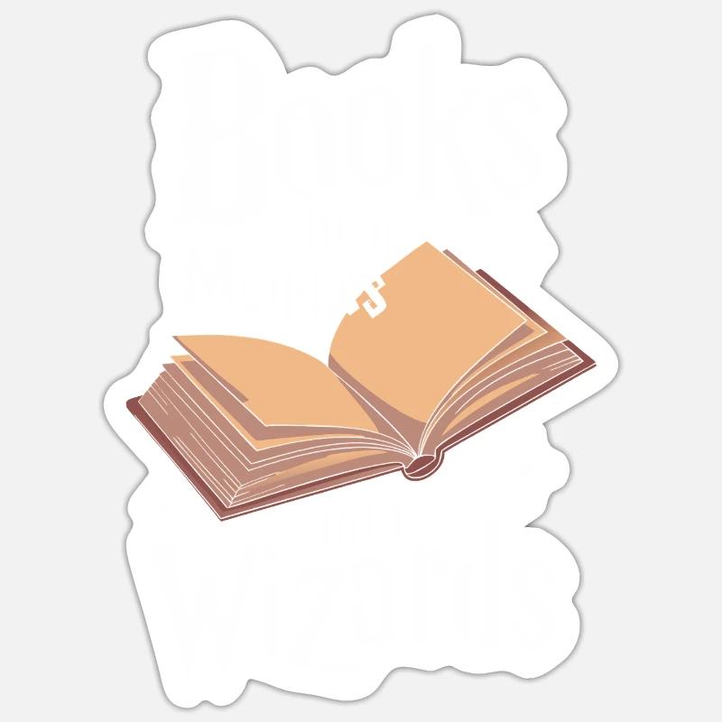 Books Turn Muggles Into Wizards Library Reader Sticker size S (10 x 10 cm)