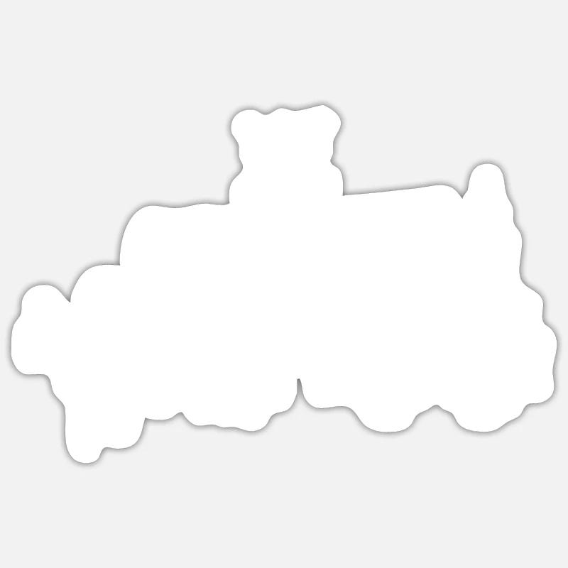 Goddammit Nomura – Skyline Design - Sticker size S (10 x 10 cm) - white matte