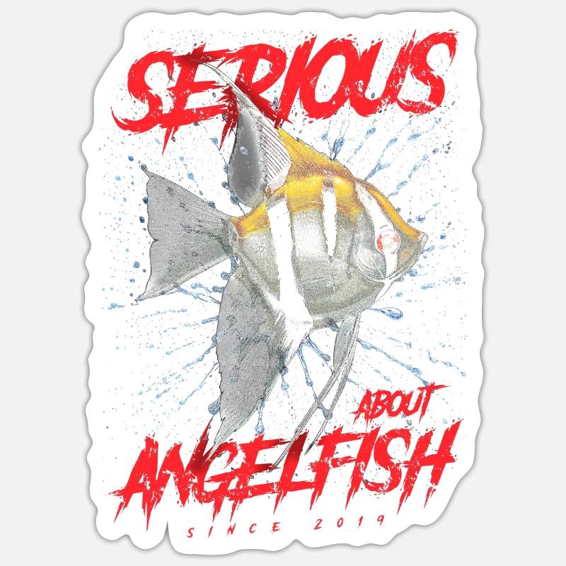 Ernsthaft mit Diskusfischen seit 2019 Sticker Größe S (10 x 10 cm)