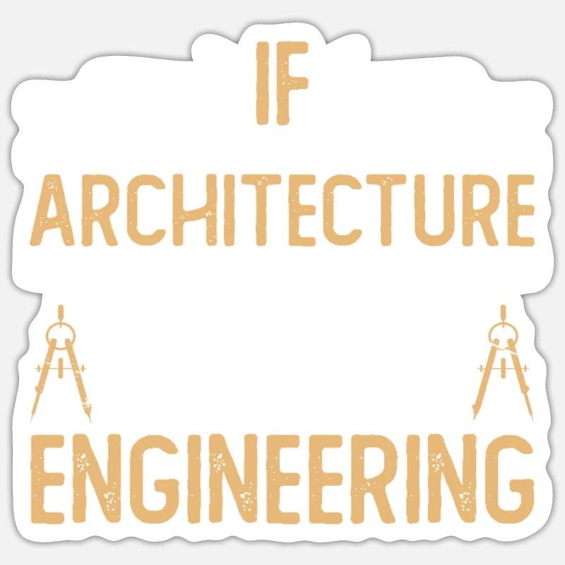 Architect - Sticker size S (10 x 10 cm) - white matte