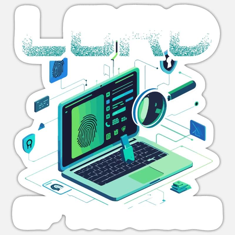Digitale Forensik Sticker Größe S (10 x 10 cm)