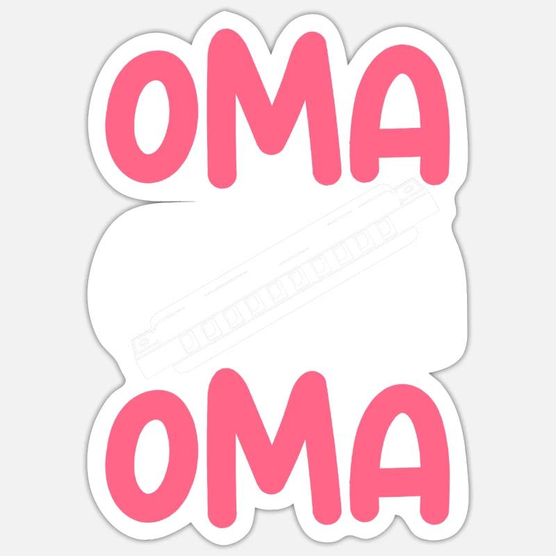 Harmonica Granny Harmonica - Sticker taille S (10 x 10 cm) - blanc mat